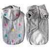 LeerKing Cappotto per Cani Felpa Cane Cappuccio Caldo Cappotto Autunno Invernale Pullover Outdoor per Cani e Gatti di Taglia Piccola e Media Vestiti Grigio M