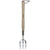 Kent & Stowe Forchetta lunga da giardino - Forcone giardinaggio in acciaio inossidabile, rastrello con manico lungo in frassino, lunghezza: 58,5 cm