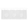 HOME WOHNIDEEN Corazon, tendina da bistrò, con bordo all'uncinetto, 45 x 120 cm, 052417-0101 45 x 120 cm, colore: bianco