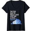 Disney Pixar Inside Out Sandness Too Sad To Walk Maglietta con Collo a V