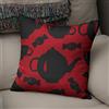 BonaMaison Fodera per Cuscino Rosso nero Cotone e Copricuscini Federa per Divano Casa Soggiorno Camera da Letto Decorazione Interni ed Esterni, Dimensioni: 43x43 - Prodotta in Turchia