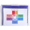 Exacompta 55898E - Cartellina in plastica di alta qualità, per DIN A4, 6 scomparti a colori con porta etichette, con 2 fogli di etichette, 2 elastici in gomma, trasparente