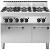 Allforfood Cucina a gas 6 fuochi con forno a gas allforfood fu 65/110 cfg linea m