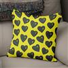 BonaMaison Fodera per Cuscino Giallo neon e fumo Cotone e Copricuscini Federa per Divano Casa Soggiorno Camera da Letto Decorazione Interni ed Esterni, Dimensioni: 43x43 - Prodotta in Turchia