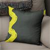 BonaMaison Fodera per Cuscino Giallo neon e fumo Cotone e Copricuscini Federa per Divano Casa Soggiorno Camera da Letto Decorazione Interni ed Esterni, Dimensioni: 43x43 - Prodotta in Turchia