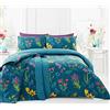 Dreams & Drapes - Ingrid - Set Copripiumino, Teal, Duvet Set: Super-King