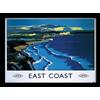 Pyramid International East Coast Stampa con Cornice Memorabilia, Multicolore, 30 x 40 x 1.3 cm