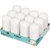Bolsius Confezione da 12 Ceri Basici - Colore Bianco - Cera Inodore - Durata: Fino a 30 Ore a Candela - Dimensione 118/58