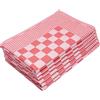 ZOLLNER 6 Strofinacci in cotone - canovacci da cucina 65x65 cm - torcioni super assorbenti e robusti - asciughini lavabili a 60°C - rosso - qualità gastronomica - certificato OEKO Tex (R)