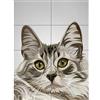 Artery8 Cat Illustration Grey XL Giant Panel Poster (8 Sections) Illustrazione Manifesto
