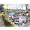Artery8 Renoir Washhouse Boat At Basmeudon C1874 Painting XL Giant Panel Poster (8 Sections) Barca Pittura Manifesto