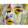 Artery8 Graffiti Woman Face Multicolour XL Giant Panel Poster (8 Sections) Donna Viso Manifesto