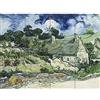 Artery8 Vincent Van Gogh Thatched Cottages At Cordeville XL Giant Panel Poster (8 Sections) Manifesto