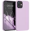 kwmobile Cover per Apple iPhone 12 mini Custodia - Back Case per Smartphone in Silicone TPU - Protezione Gommata - malva pastello