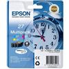 Epson Originale Epson inkjet conf. 3 cartucce sveglia Durabrite Ultra 27 - 10,8 ml - c+m+g - C13T27054012