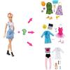 Barbie Carriere a Sorpresa Bambola e 2 Outfit Ingegnere e Pattinatrice, Giocattolo per Bambini 3+ Anni, GLH62