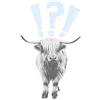 Wee Blue Coo Scottish Highland Hairy Coo Cow Surprised Expression Scotland Art Print