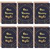 Wee Blue Coo - Set di 6 biglietti di Natale con stelle stellate della notte tradizionale