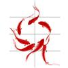 Artery8 Koi Fish Painting XL Giant Panel Poster (8 Sections) PESCE Pittura Manifesto