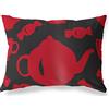BonaMaison Rosso-Nero Fodera per Cuscino Cotone e Copricuscini Federa per Divano Casa Soggiorno Camera da Letto Decorazione Interni ed Esterni, 35x50 Cm - Progettata e Prodotta in Turchia