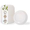 BIOZOYG Coperchio per Bicchiere Caffè da Asporto Ø 90mm I 50 Coperchi per Bicchieri di Carta di Bioplastica CPLA 100% biodegradabile, compostabile, riciclabile I Coperchio con Foro piatto bianco