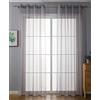 Gardinenbox 203322 - Set di 2 tende trasparenti per soggiorno, in voile, con chiusura a nastro, 245 x 140 cm, colore: grigio