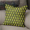BonaMaison Fodera per Cuscino Giallo neon e fumo Cotone e Copricuscini Federa per Divano Casa Soggiorno Camera da Letto Decorazione Interni ed Esterni, Dimensioni: 43x43 - Prodotta in Turchia