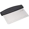 Master Class MasterClass Tagliapasta con manico e scala di misurazione per pizza, pane, pasticceria, acciaio inox, 15 x 7,5 cm, argento