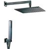 DAMAST Set doccia Estro quadro nero Damast in ottone : Dimensioni - Diametro 60 cm