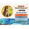 IAMS Naturally Sea Collection - Cibo umido per gatti in salsa, 12 x 85 g | Alimento umido per gatti adulti | Sea Collection con pesce | In salsa