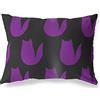 BonaMaison Viola-Nero Fodera per Cuscino Cotone e Copricuscini Federa per Divano Casa Soggiorno Camera da Letto Decorazione Interni ed Esterni, 35x50 Cm - Progettata e Prodotta in Turchia