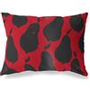 BonaMaison Rosso-Nero Fodera per Cuscino Cotone e Copricuscini Federa per Divano Casa Soggiorno Camera da Letto Decorazione Interni ed Esterni, 35x50 Cm - Progettata e Prodotta in Turchia