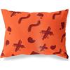 BonaMaison Arancio-Bordeaux Fodera per Cuscino Cotone e Copricuscini Federa per Divano Casa Soggiorno Camera da Letto Decorazione Interni ed Esterni, 35x50 Cm - Progettata e Prodotta in Turchia