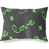 BonaMaison Neon Verde-Fumi Fodera per Cuscino Cotone e Copricuscini Federa per Divano Casa Soggiorno Camera da Letto Decorazione Interni ed Esterni, 35x50 Cm - Progettata e Prodotta in Turchia
