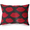 Bonamaison Rosso-Nero Fodera per Cuscino Cotone e Copricuscini Federa per Divano Casa Soggiorno Camera da Letto Decorazione Interni ed Esterni, 35x50 Cm - Progettata e Prodotta in Turchia