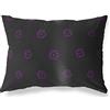 BonaMaison Viola-Nero Fodera per Cuscino Cotone e Copricuscini Federa per Divano Casa Soggiorno Camera da Letto Decorazione Interni ed Esterni, 35x50 Cm - Progettata e Prodotta in Turchia