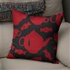 BonaMaison Fodera per Cuscino Rosso nero Cotone e Copricuscini Federa per Divano Casa Soggiorno Camera da Letto Decorazione Interni ed Esterni, Dimensioni: 43x43 - Prodotta in Turchia