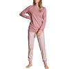 CALIDA Lovely Nights Pyjamaset mit Bündchen Set di Pigiama, Rose Bud, 52-54 Donna