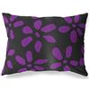 BonaMaison Viola-Nero Fodera per Cuscino Cotone e Copricuscini Federa per Divano Casa Soggiorno Camera da Letto Decorazione Interni ed Esterni, 35x50 Cm - Progettata e Prodotta in Turchia