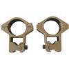 RIFLESCOPE ATTACCHI ALTI STRETTI TAN DA 11MM PER TUBO DA 25MM