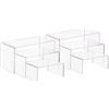 PH PandaHall 6pz Alzate di Display in Acrilico Espositore in Acrilico Trasparente, 3 Dimensioni Alzate per Buffet Scaletta per Display Gioielli Cupcakes Dessert Modellismo Collezione Profum