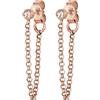 Elli Donna placcato oro Rotonda marrone Cristallo