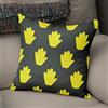 BonaMaison Fodera per Cuscino Giallo neon e fumo Cotone e Copricuscini Federa per Divano Casa Soggiorno Camera da Letto Decorazione Interni ed Esterni, Dimensioni: 43x43 - Prodotta in Turchia
