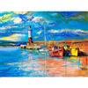 Artery8 Boats Tide Out Painting XL Giant Panel Poster (8 Sections) Barche Pittura Manifesto