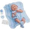 JC TOYS - Newborn, Bambola per bambini, colore blu (18054)
