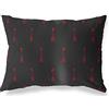 BonaMaison Rosso-Nero Fodera per Cuscino Cotone e Copricuscini Federa per Divano Casa Soggiorno Camera da Letto Decorazione Interni ed Esterni, 35x50 Cm - Progettata e Prodotta in Turchia