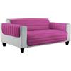 Italian Bed Linen Elegant Copri Divano Trapuntato in Microfibra Anallergica, Doubleface, Lilla/Fucsia, 2 Posti
