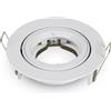VTAC V-Tac VT-775 Portafaretto da Incasso TONDO Orientabile Bianco - SKU 3645