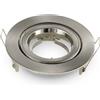 VTAC V-Tac VT-775 Portafaretto da Incasso TONDO Orientabile Nickel Satinato - SKU 3646