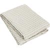 blomus Caro - Telo da bagno a nido d'ape Moonbeam (panna), 20 x 39/50 x 100 cm